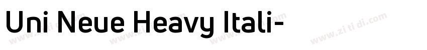 Uni Neue Heavy Itali字体转换